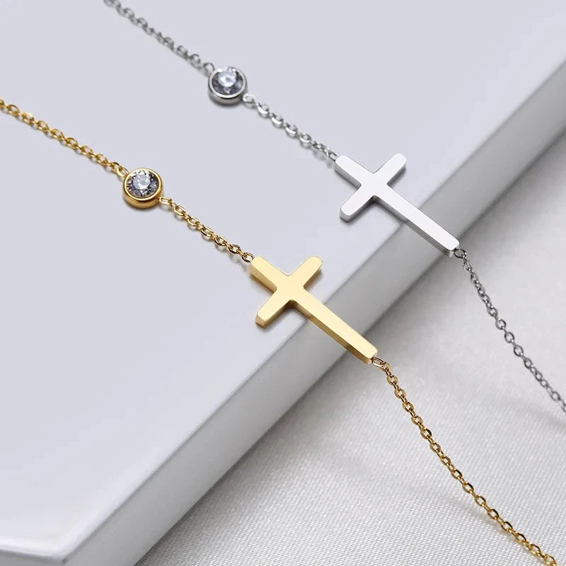 Faith & Grace Cross Chain Bracelet