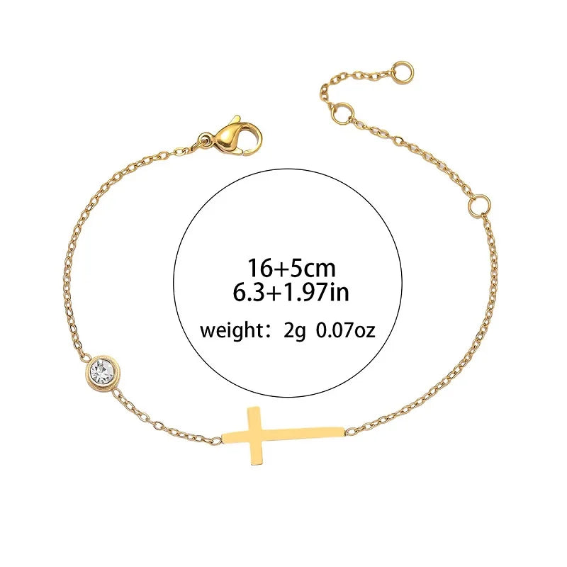 Faith & Grace Cross Chain Bracelet
