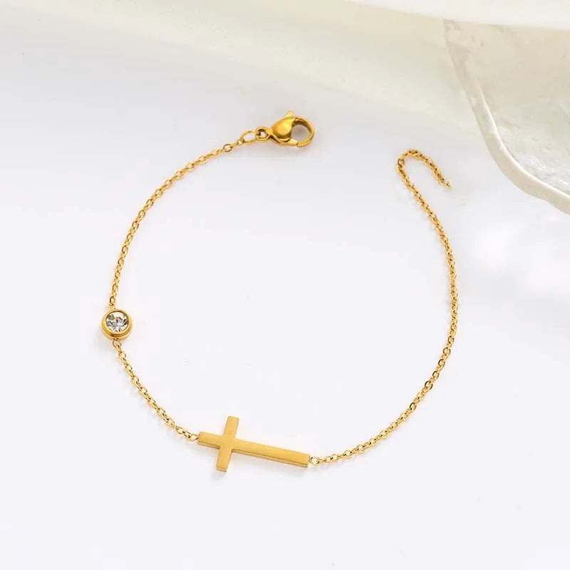 Faith & Grace Cross Chain Bracelet