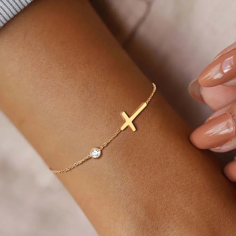 Faith & Grace Cross Chain Bracelet
